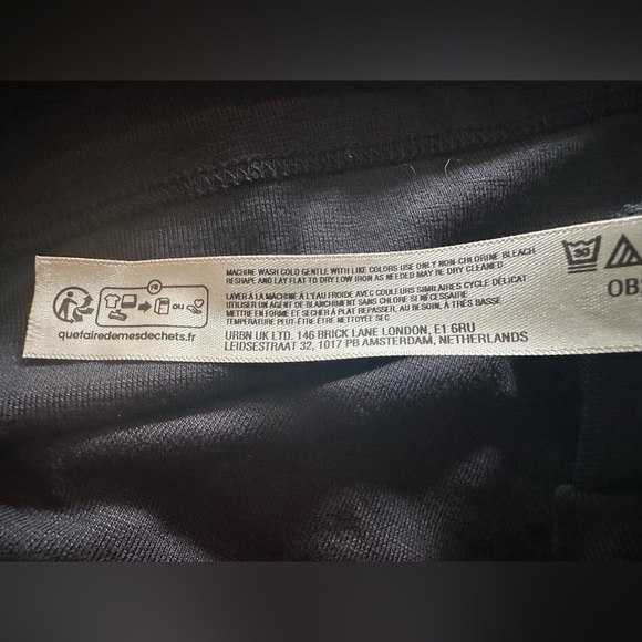 NWT FREE PEOPLE FP Beach Mazarine Mini Dress Large Black - Picture 6 of 7